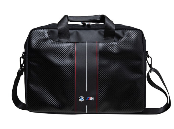 Сумка BMW для MacBook 15", Карбон Цветные линии Черный/Красный, Черная