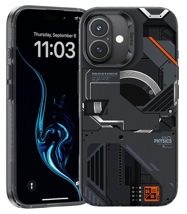 Чехол силиконовый Benks Перспектива MagSafe для iPhone 16, Черный