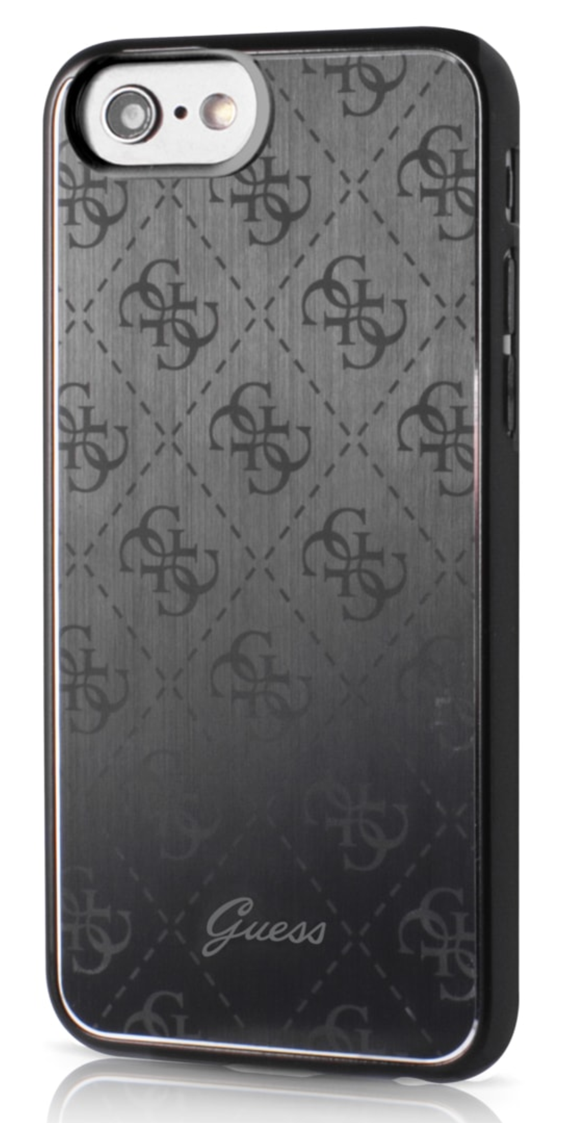 Чехол Guess для iPhone 7 Plus/8 Plus, Твердая алюминиевая пластина, Черный
