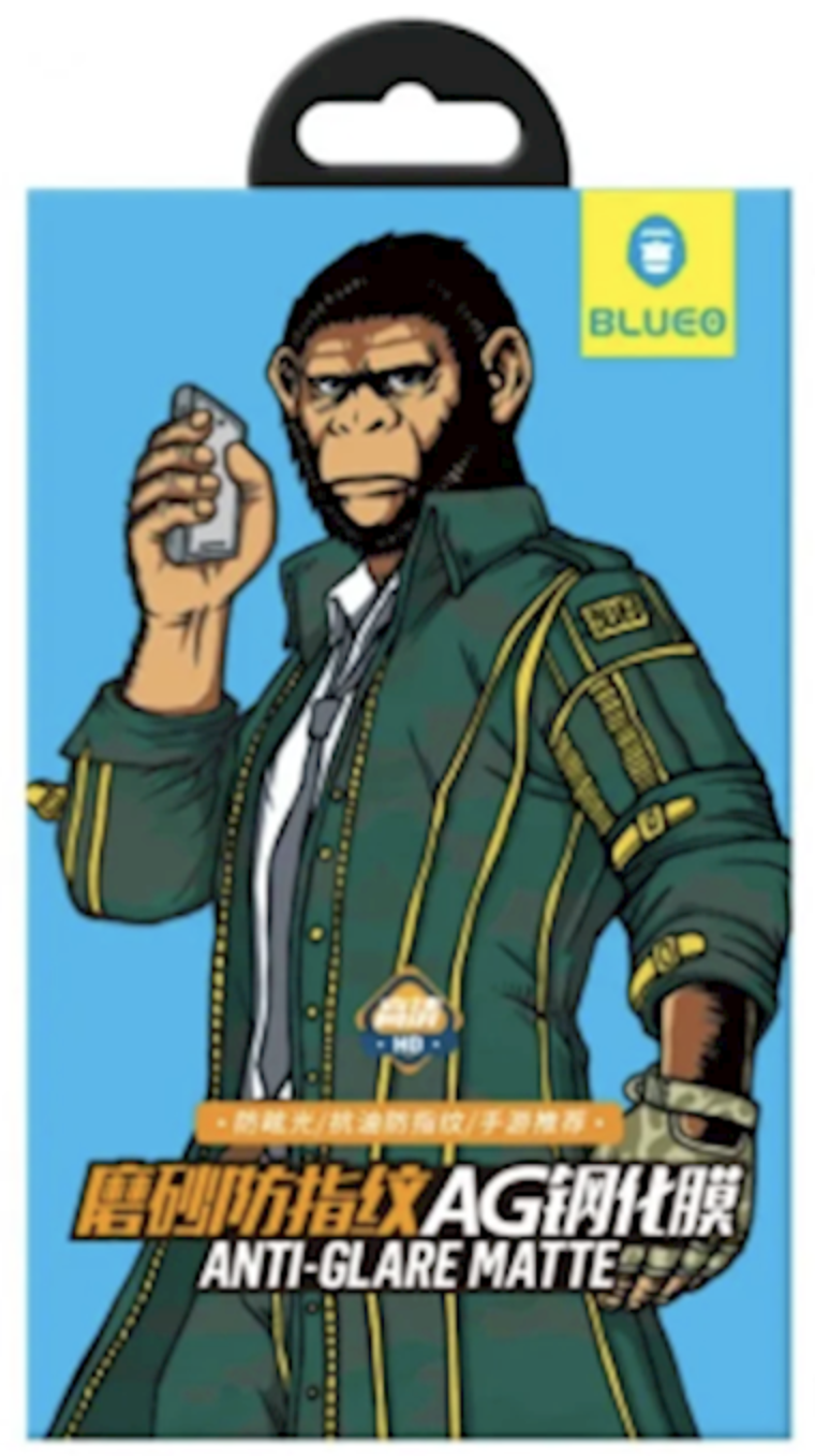 Стекло BLUEO 2.5D Silk full cover (шелкогр. рамка) Anti-glare (матовое) iPhone 7 Plus/8 7B12-IP7PW