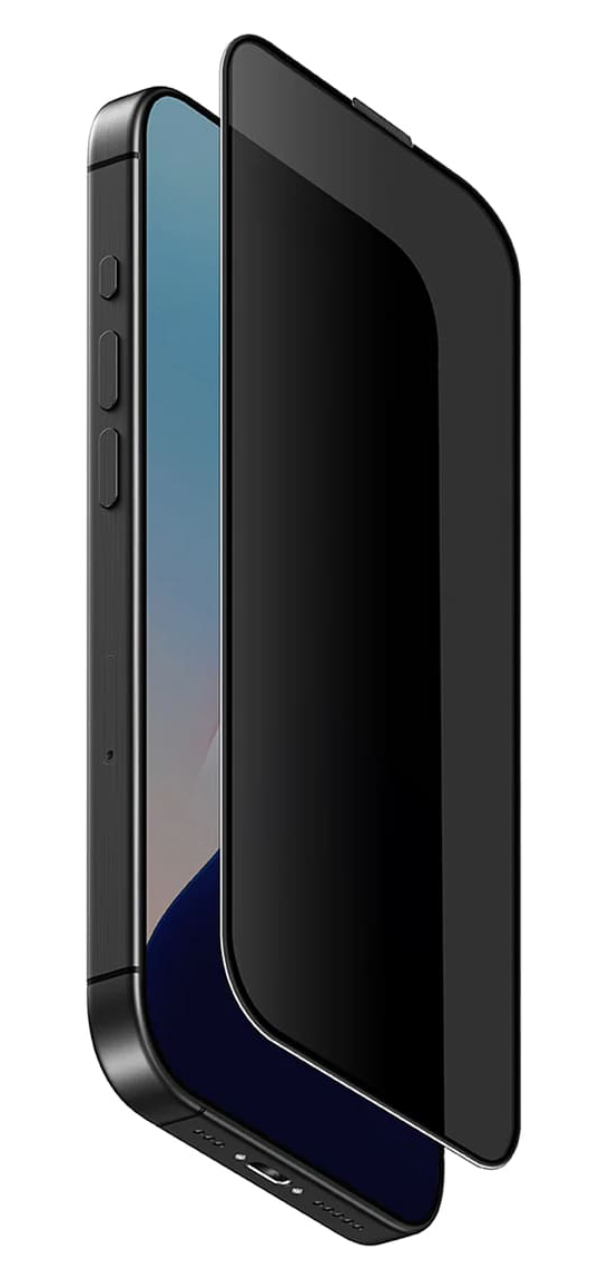 Защитное стекло Uniq OPTIX Privacy +Dust Filter Clear/Black (+installer) для iPhone 16 Pro