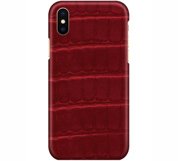 Чехол из кожи крокодила L-idea для iPhone X/Xs