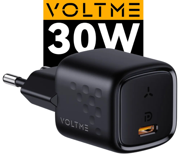 VOLTME Revo 30C Mini GaN (PD 3.0 30 W Вт USB Type-C), Черный