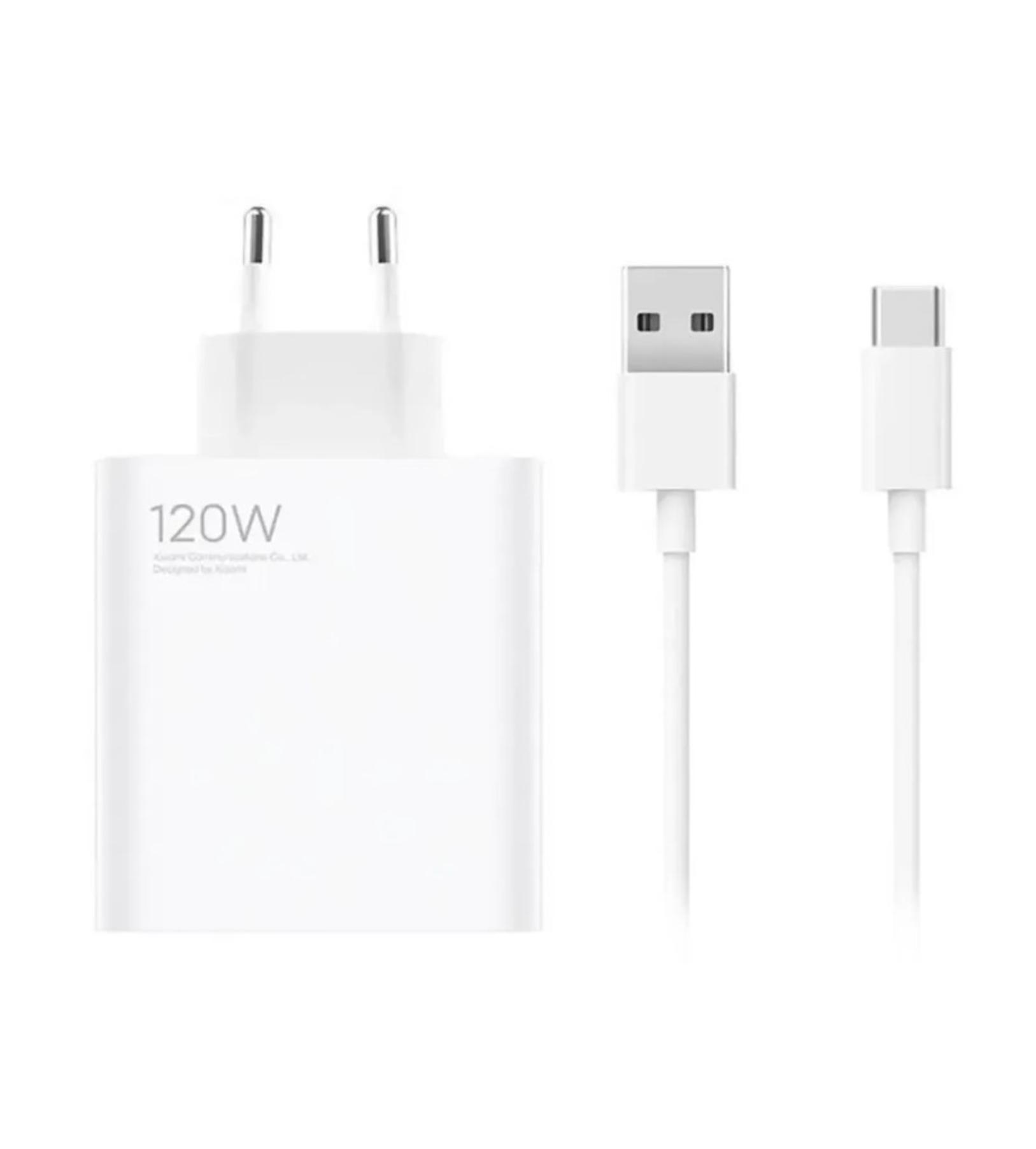 Сетевое зарядное устройство Xiaomi 120W, кабель Type-A to Type-C, Белый