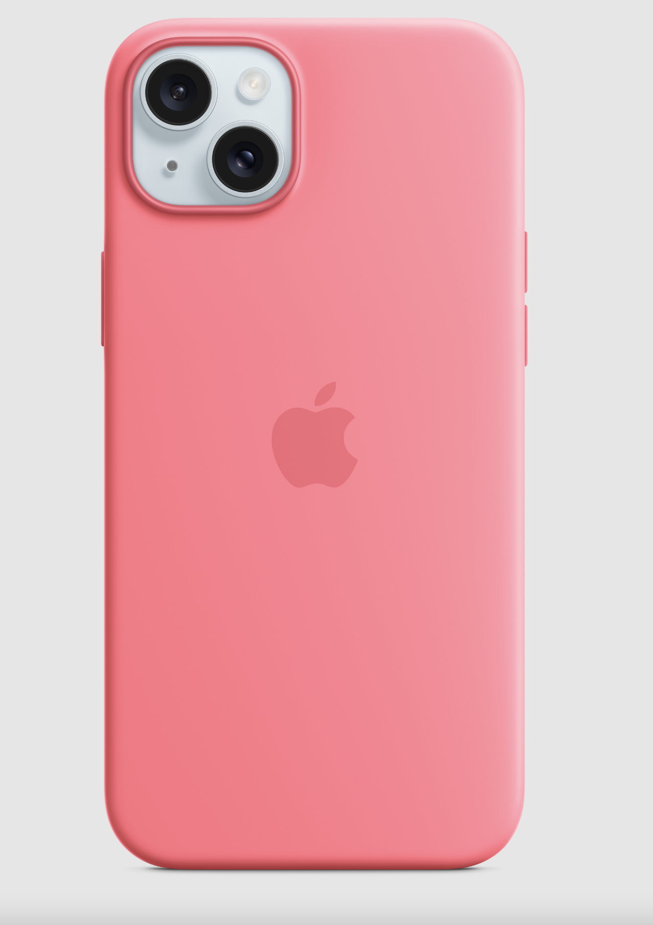 Чехол SILICONE CASE MagSafe с анимацией для iPhone 15 Ярко розовый