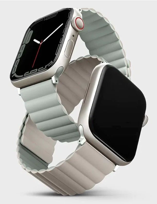 Ремешок спортивный Uniq REVIX для Apple Watch 38/40/41мм, Бежевый/Шалфей