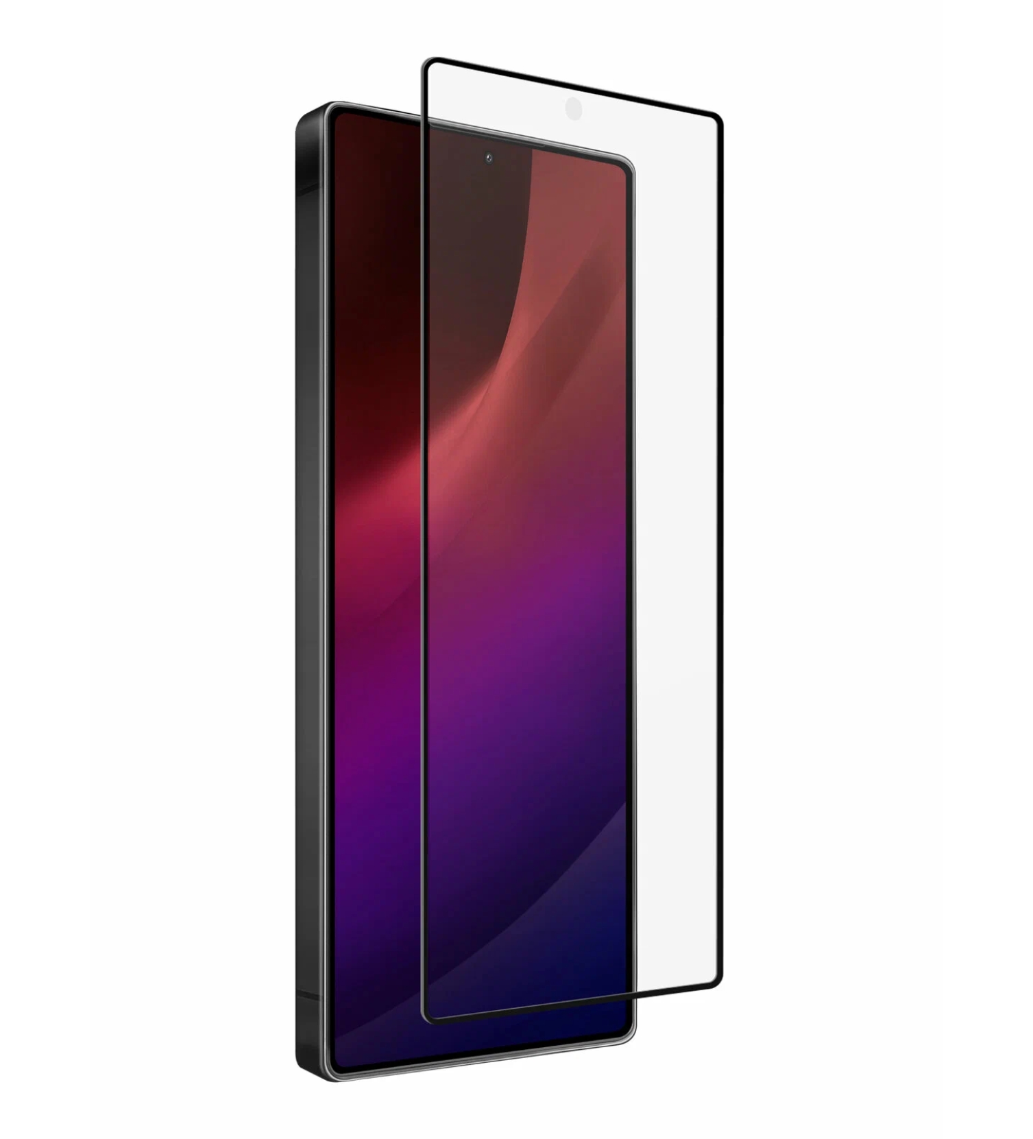 Защитное стекло Uniq OPTIX Vivid (true colors) +installer для Galaxy S25 Ultra, Прозрачное с черными рамками