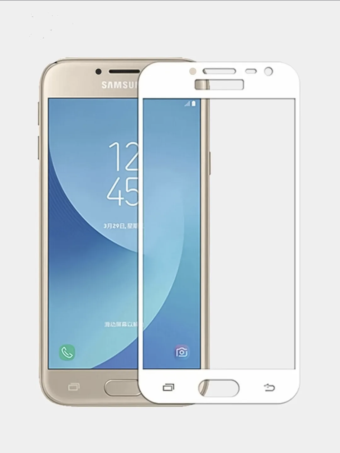 Защитное стекло 2D для Samsung J5 2017, Белый