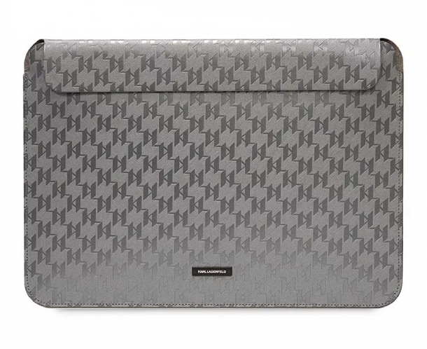 Чехол-сумка Lagerfeld для MacBook 13-14" Saffiano Sleeve Monogram, Серебряный