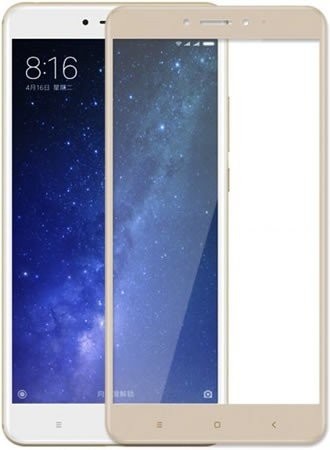 Защитное стекло 2D для Xiaomi Mi Max, Золото