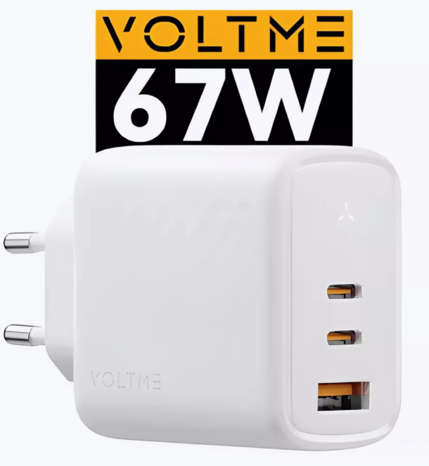 VOLTME Revo 67CCA GaN (PD 3.0 67 W Вт USB A + 2 Type-C )