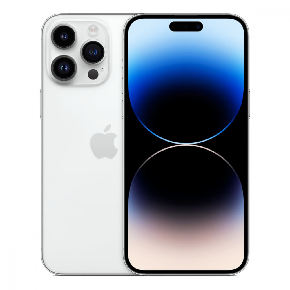 iPhone 14 Pro 256Гб (1 sim + eSIM / 87%) Серебристый - Б/У ★★★★☆