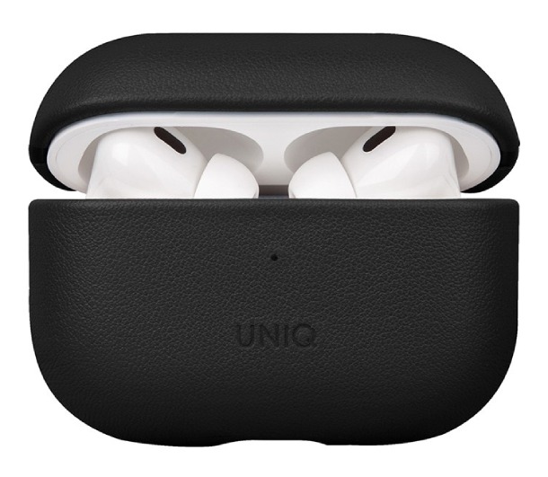 Чехол Uniq Terra Genuine Leather с ремешком для AirPods Pro 2, Черный