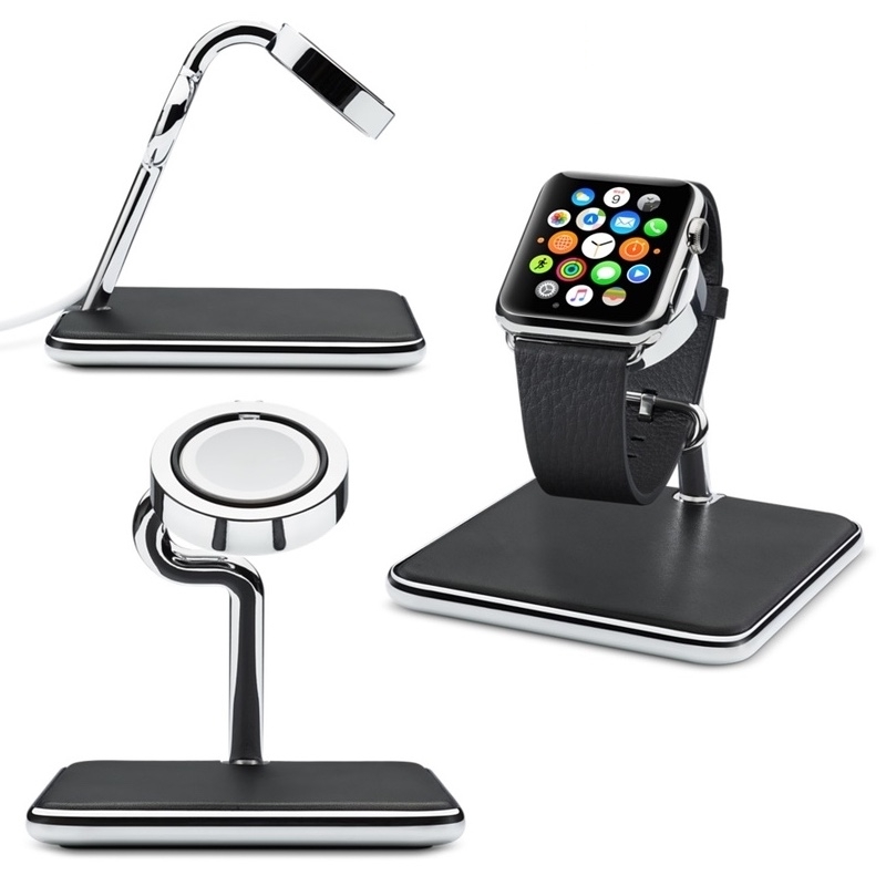 Twelve South HiRise для Apple Watch, алюминий черный/хром