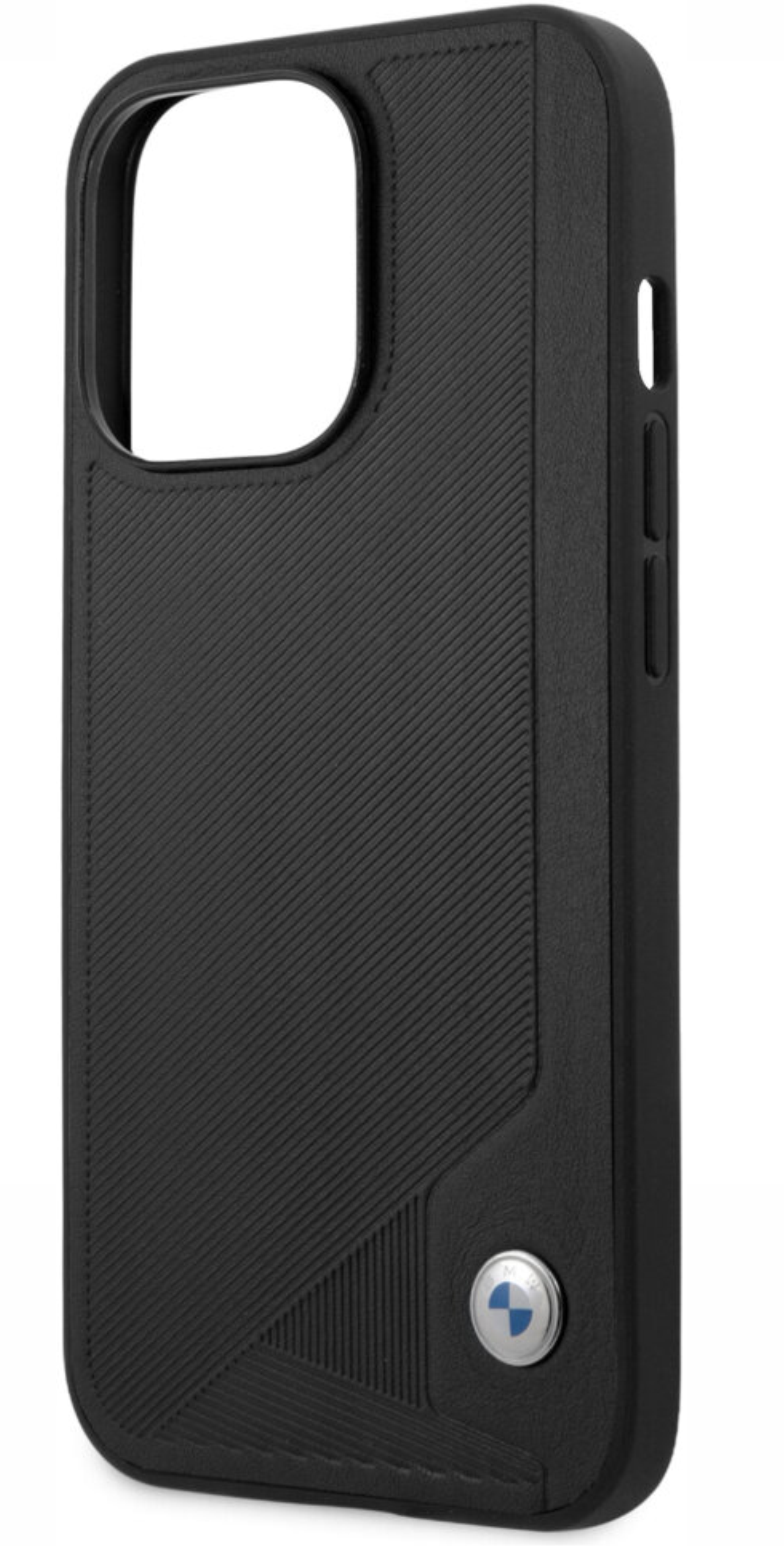 Чехол BMW для iPhone 13 Pro, Фирменная отделка из натуральной кожи Hard, Черный