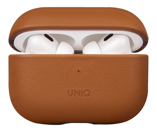 Чехол Uniq Terra Genuine Кожа с ремешком для AirPods Pro 2, Коричневая Ириска