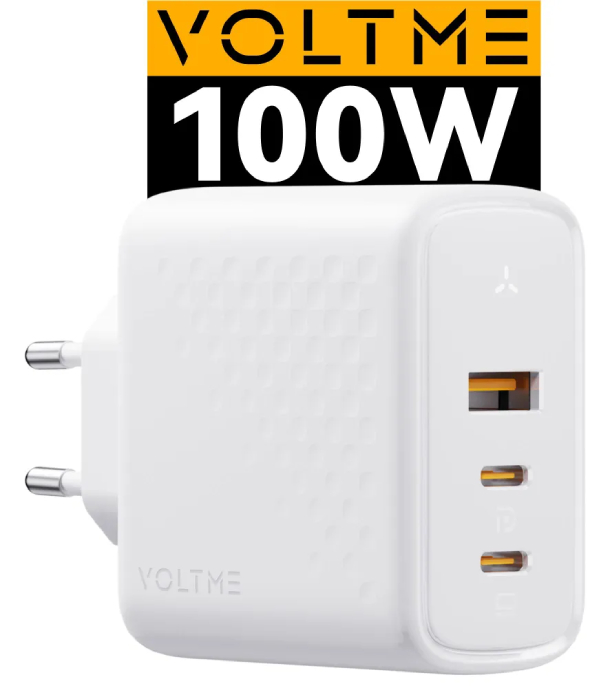 VOLTME Revo, PD 3.0 100 W Вт USB A + 2 Type-C, Белая, 100CCA