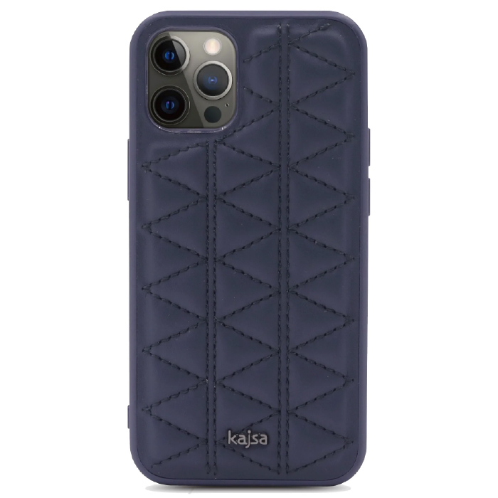 Чехол кожаный Kajsa Dale Collection Mountain для iPhone 12 Pro Max, Синий