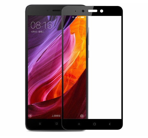 Защитное стекло 2D для Xiaomi Redmi Note 4X, Черный