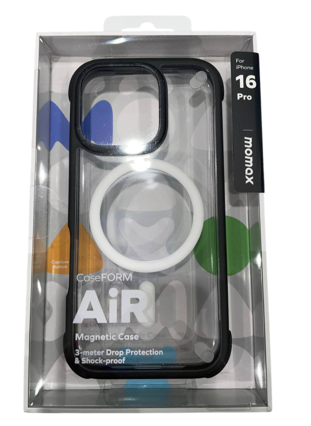 Чехол прозрачный Magnetic Series для iPhone 16 Pro, Черный