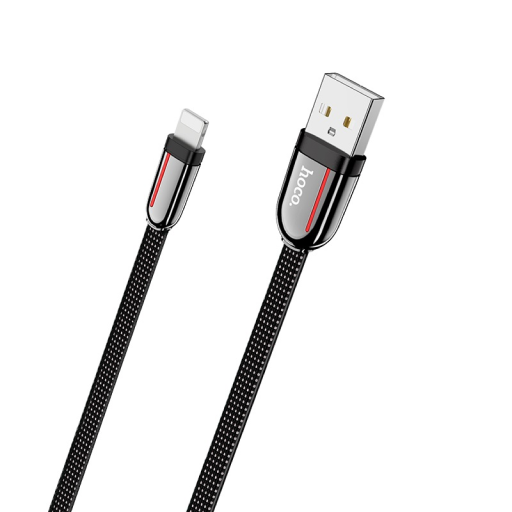 HOCO U74 Grand charging data cable USB-A->Lightning, Черный