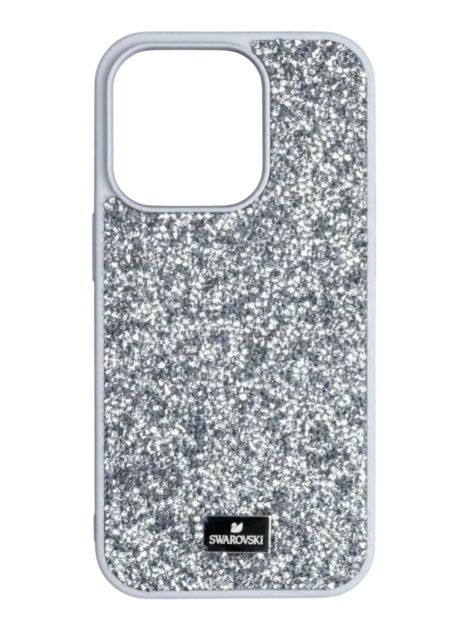 Чехол со стразами Swarovski для iPhone 16 Pro, серый