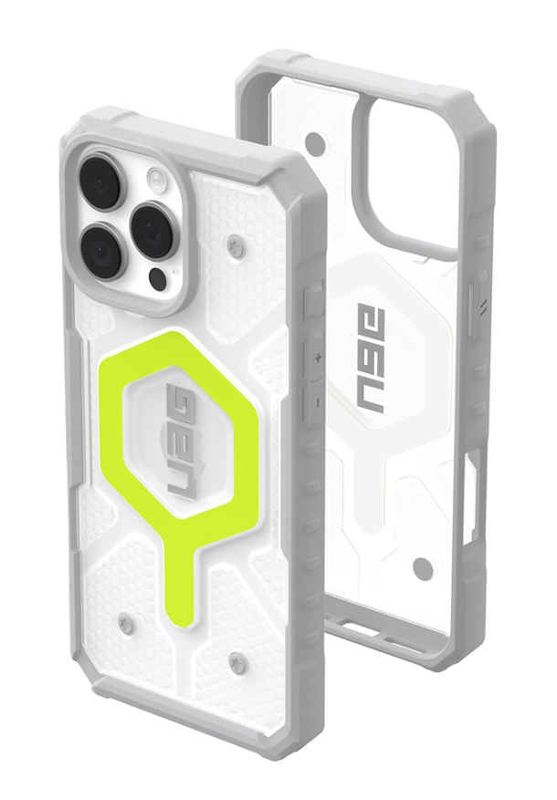 Чехол с поддержкой MAGSAFE Uag Pathfinder Clear для iPhone 16 Pro Max, Неон