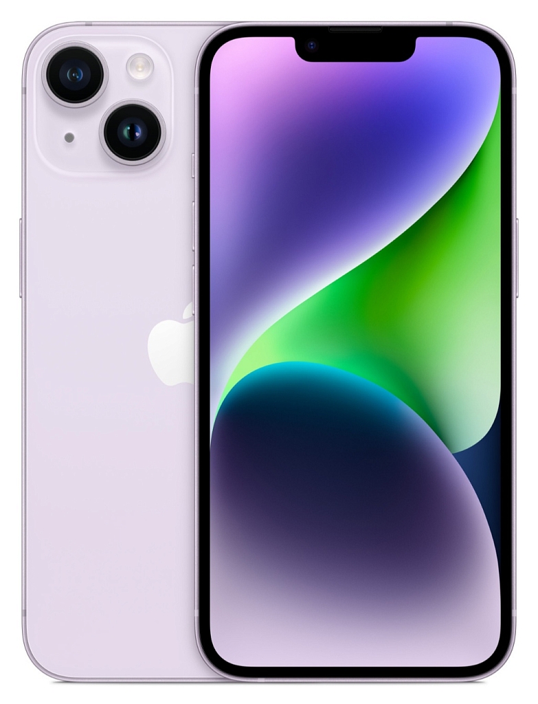 iPhone 14 128Гб (2 sim / 76%) Фиолетовый - Б/У ★★★★★