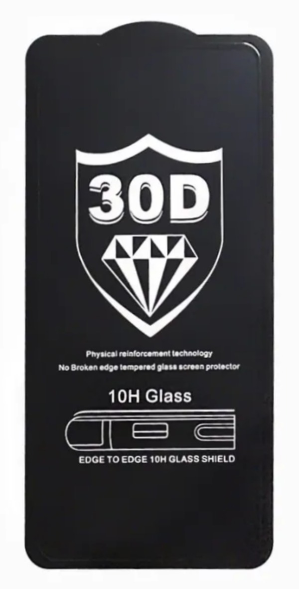 Защитное стекло 2D для Xiaomi Redmi Note 8T, Черный