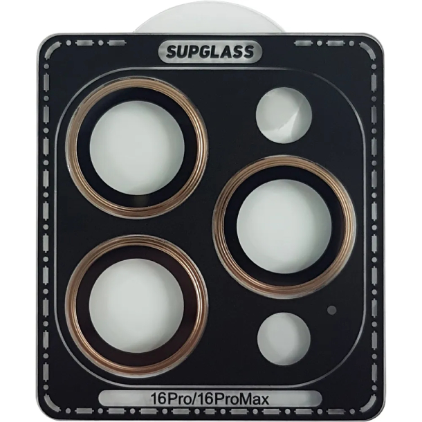 Защитное стекло SupGlass Camera lens glass Anti Glare XC-31 на камеру для iPhone 16 Pro/16 Pro Max, Розовое Золото