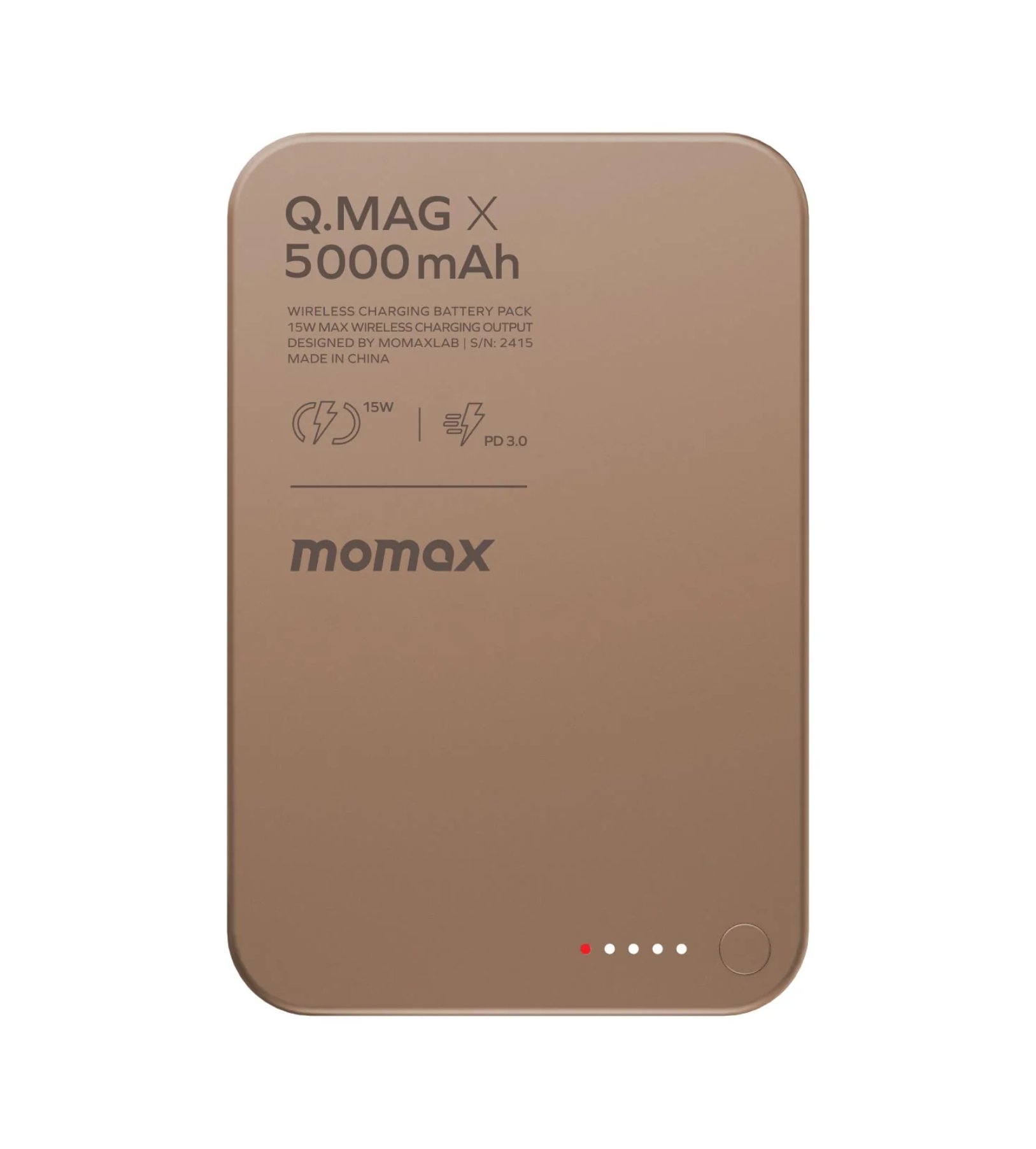Power Bank Momax Q.MAG X 5000mAh Magnetic, Золотистый