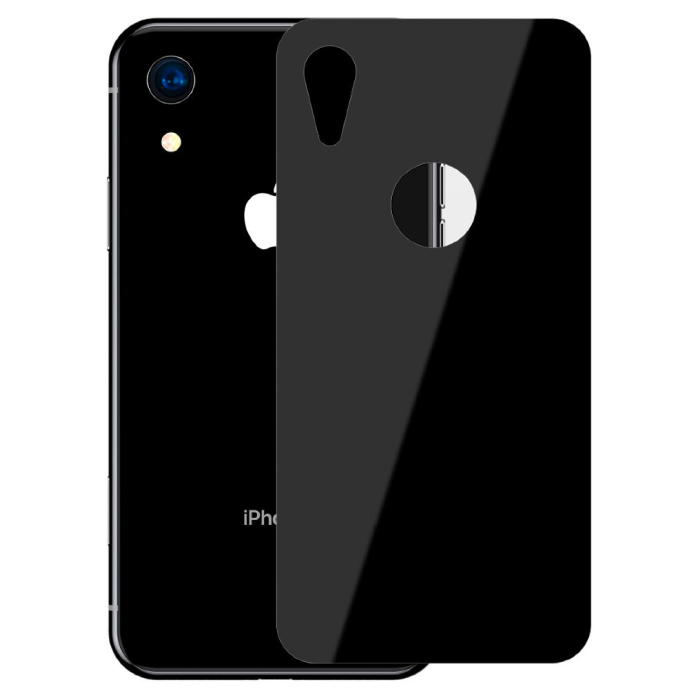 Защитное стекло на заднюю панель Baseus цельное для iPhone Xr, Черный