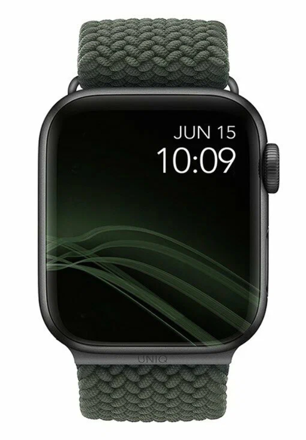 Ремешок Uniq ASPEN Strap Braided для Apple Watch 42/44/45мм, Зеленый