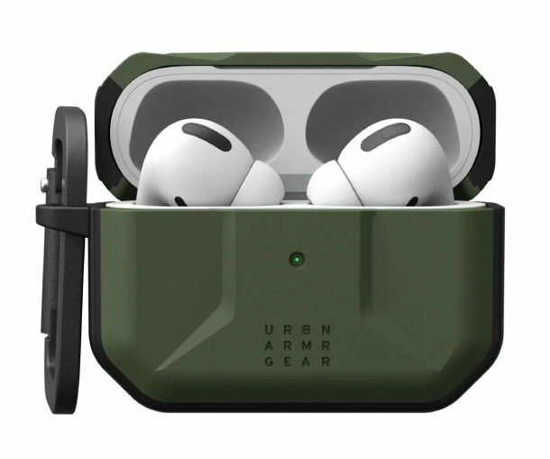 Чехол с карабином Urban Armor Gear (UAG) Civilian для AirPods Pro / Pro 2, Оливковый
