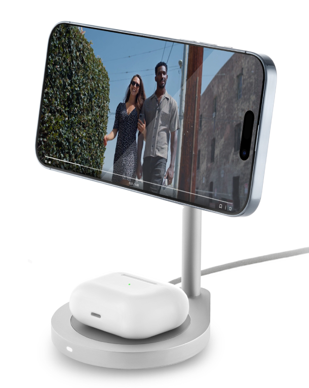 Magnetic wireless charger Stage 2в1, Серый