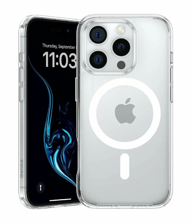 Чехол силиконовый Benks Lucent Pro MagSafe для iPhone 16 Pro Max, Прозрачный