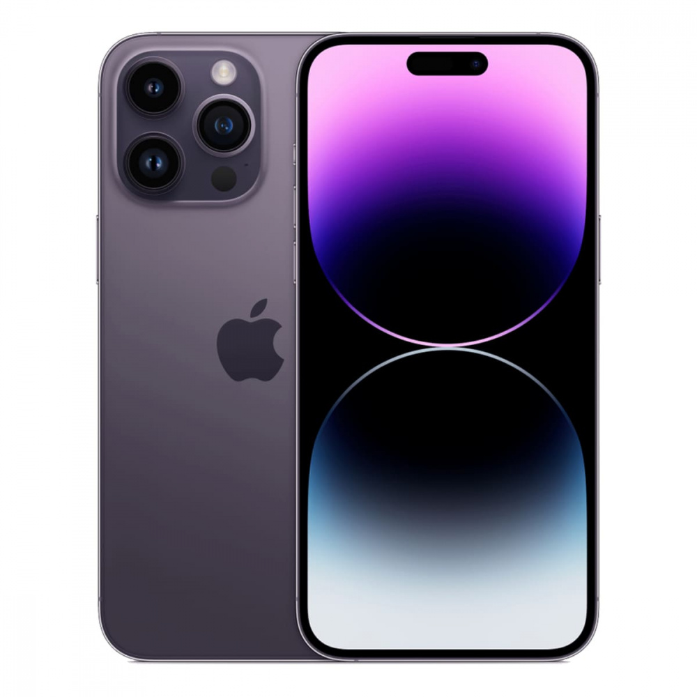 iPhone 14 Prо 128Гб (1 sim + eSIM / 68% / без коробки) Темно-фиолетовый - Б/У ★★★☆☆