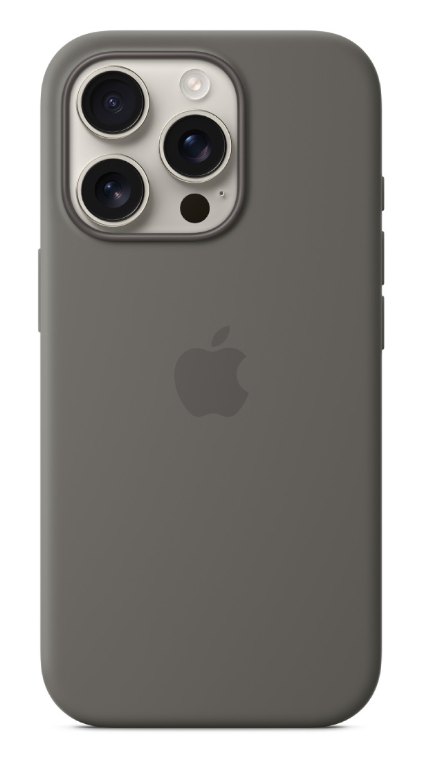 Чехол Apple силикон MagSafe для iPhone 16 Pro, Серый Камень (MYYL3)