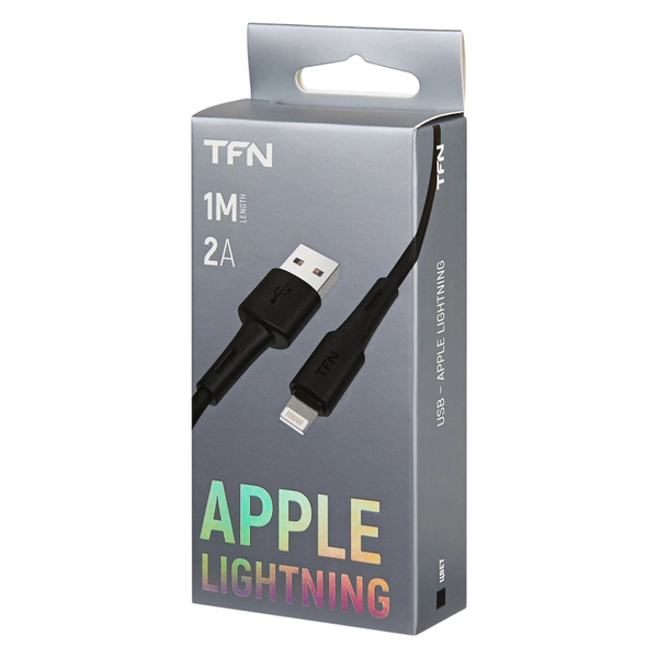 TFN USB-A - 8-pin, черный, 1м