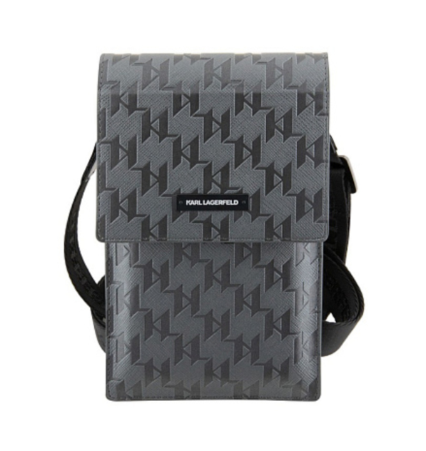 Сумка для смартфонов Lagerfeld Wallet Saffiano Monogram, Серебристый