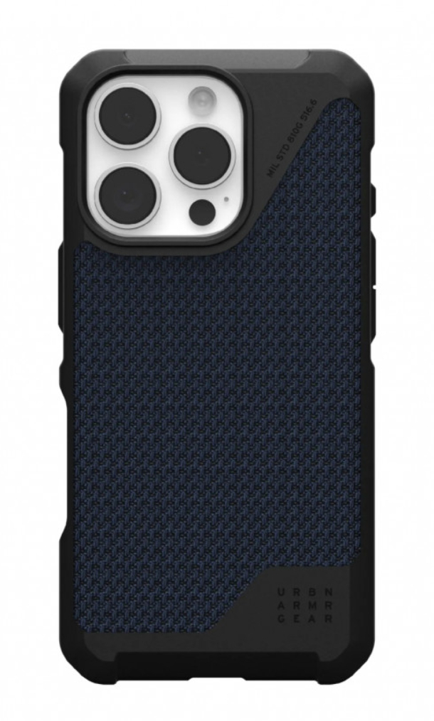 Чехол с поддержкой MAGSAFE Uag Metropolis LT Kevlar для iPhone 16 Pro, Синий