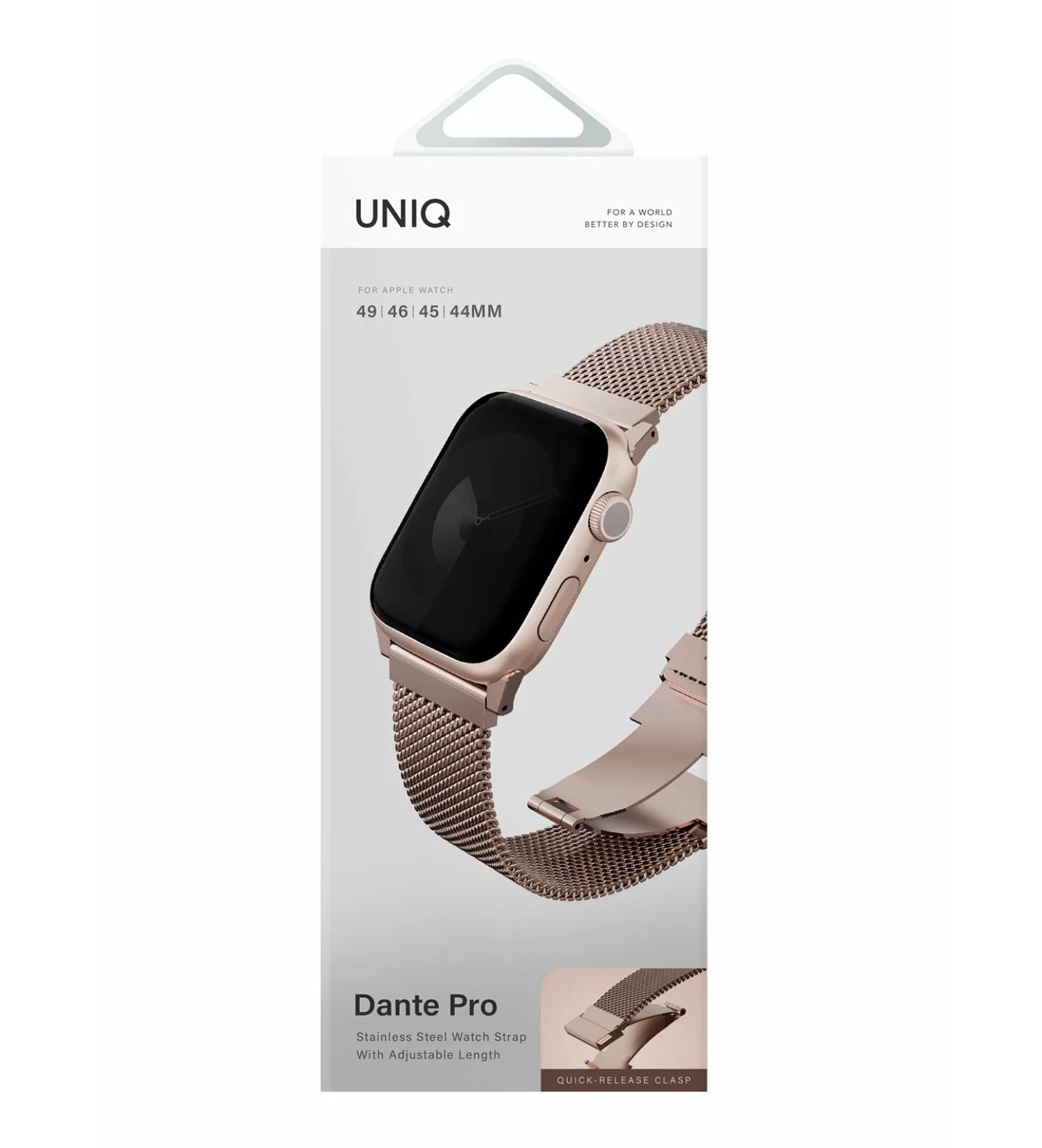 Ремешок Uniq Dante PRO Strap Mesh Steel Metallic Rose для Apple Watch 49/46/45/44 mm
