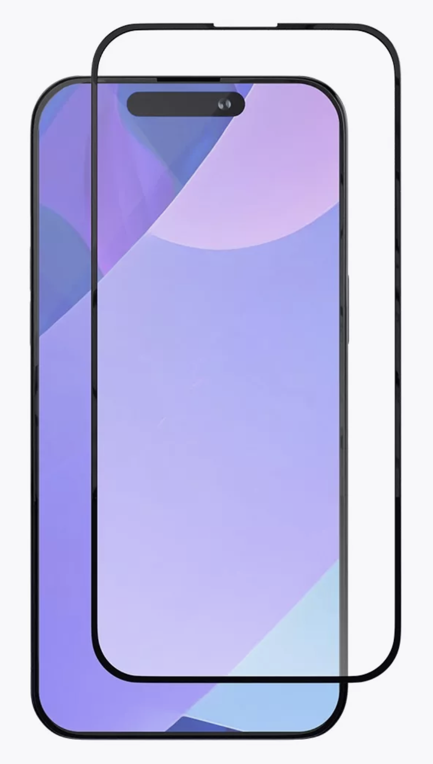 Защитное стекло "vlp" M-Glass для iPhone 15 Pro, Черная рамка, Матовое