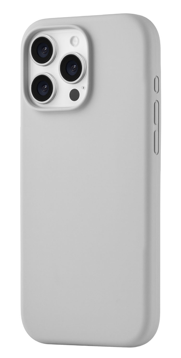 Чехол Ubear Touch Mag для iPhone 16 Pro Max, Силикон, софт-тач, Светло-серый