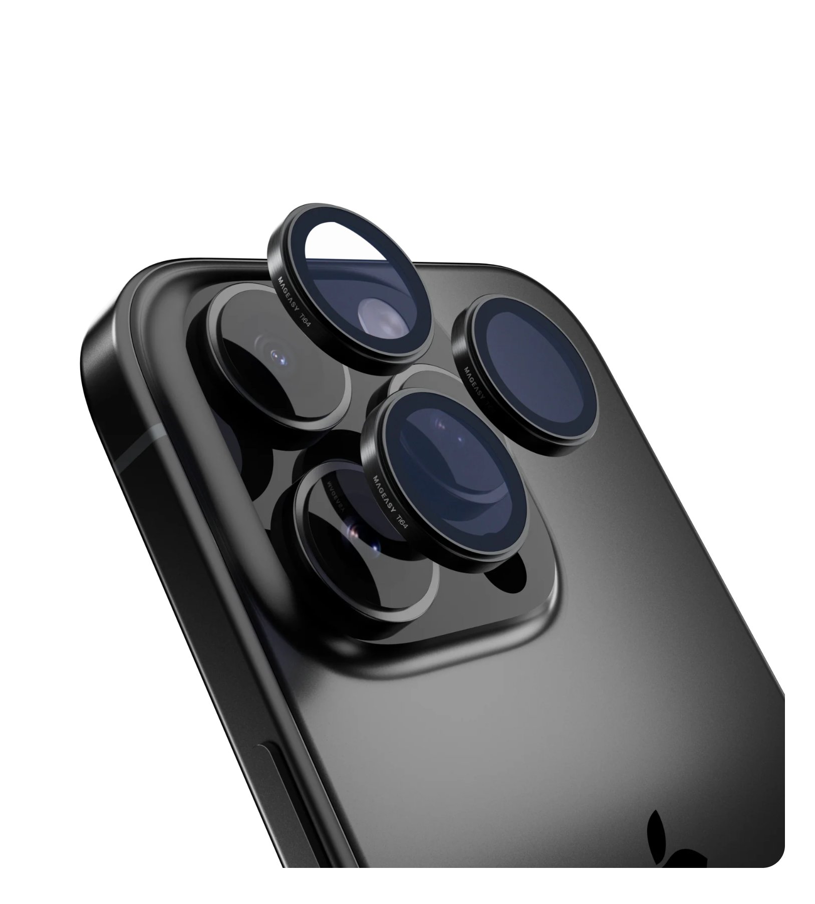 Защитные линзы SAPPHIRE PVD на камеру iPhone 16 Pro/16 Pro Max, Черные