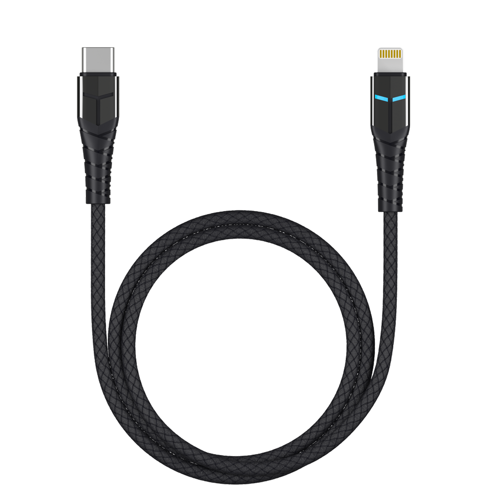 Deppa USB-C – Lightning, 1.2м, Черный