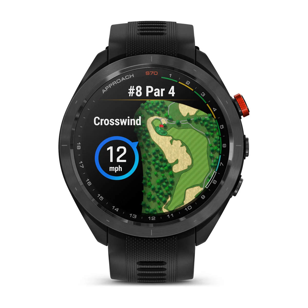Garmin Aproach S70 47 мм, керамические  с силиконовым ремешком