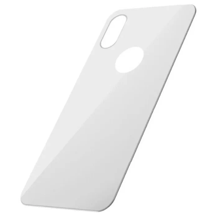 Защитное стекло на заднюю панель Baseus цельное для iPhone XS, Серебристый