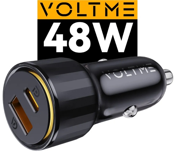 VOLTME Cazo, 48Вт W USB A + Type-C, Черный, 48CA