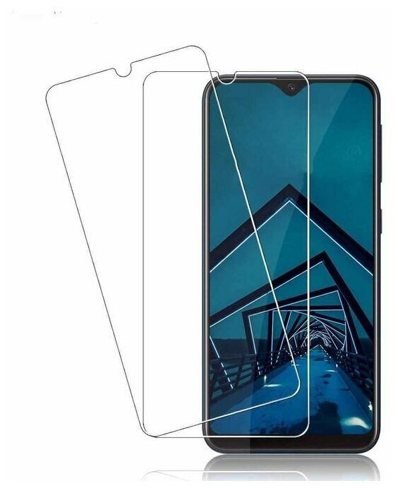 Защитное стекло 2D для Samsung A30/A50, Черный